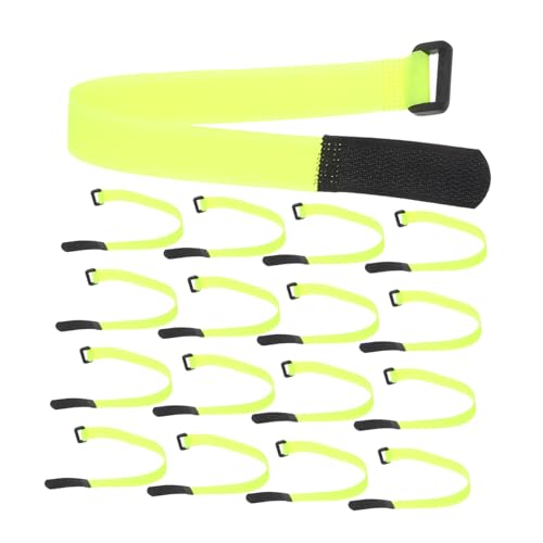 Gatuida 24 Stück Wiederverwendbare Kabelbinder Verstellbare Klettbänder Robuste Kabelorganizer für Kabelmanagement und Vielseitige Fixierung Fluoreszierend Gelb von Gatuida
