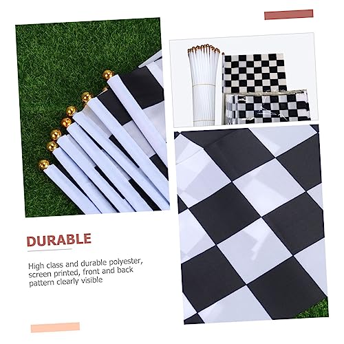 Gatuida 25 Stück Teiliges Auto Rennflaggen Polyester Beidseitig Bedruckt Kariert Handwimpel für Rennparty Geburtstag Deko Sportveranstaltungen von Gatuida