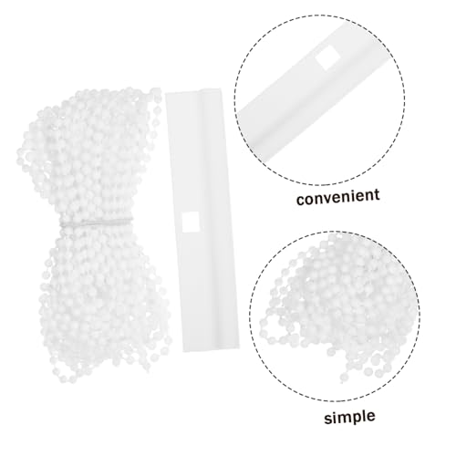 Gatuida 25 Stück Teiliges PVC Lamellenvorhang Ersatzclips mit Weißer Perlenkette Vertikale Jalousien Reparaturteile Flexible Kettenlänge für Verschiedene Fenstergrößen Langlebig und Leicht von Gatuida