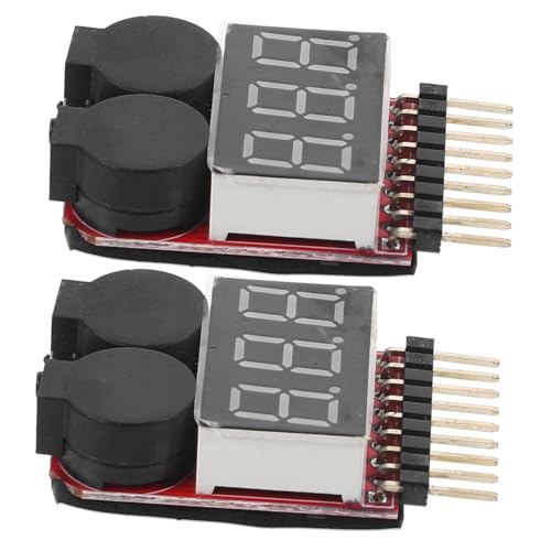 Gatuida 2Stücke Batteriespannungsprüfer für Lipo Batterien mit Niederspannungs Summer Alarm und LED Anzeige für Präzise Spannungsüberwachung und Frühzeitige Warnungen Gatuida 2Stücke Batteriespannungsprüfer für Lipo Batterien mit Niederspannungs Summer Alarm und LED Anzeige für Präzise Spannungsüberwachung und Frühzeitige Warnungen von Gatuida