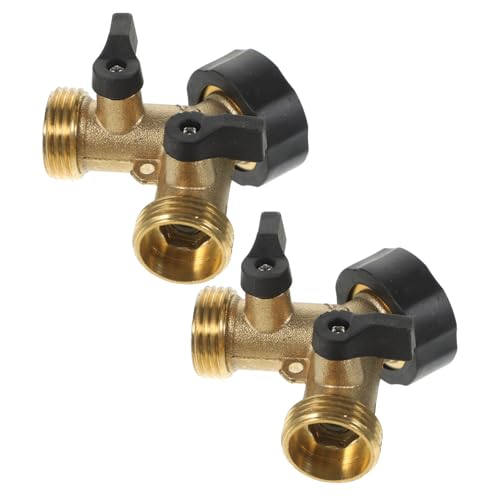 Gatuida 2Stücke Messingschlauch Splitter Y Schlauchadapter Gartenschlauch Verteiler für Wasserhahn für Bewässerung und Gartenarbeit von Gatuida