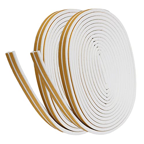 Gatuida 2er Pack Selbstklebendes Epdm Dichtungsband Weiß Tür und Fensterschutz Wetterfest Schalldämmend Flexibel und Installieren von Gatuida