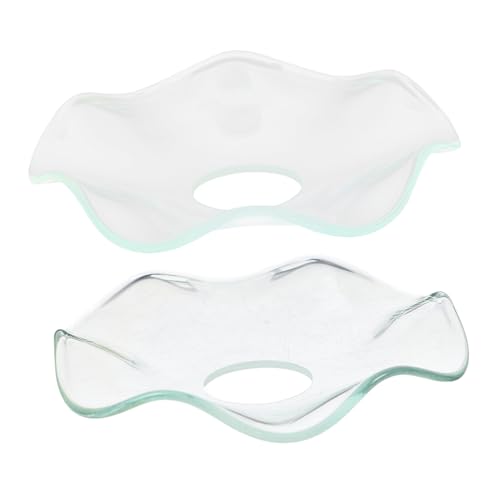 Gatuida 2stücke Transparente -wachsfänger Für Stabkerzen Dekorative Tropfenfänger Mit Gewelltem Design Für Kerzenständer Und Verschiedene Anwendungen von Gatuida