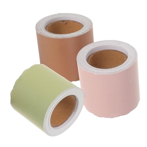 Gatuida 3 Rollen Wellenförmiges Bulletin Board Border Trim Papier Klassenzimmer Randdekorationen Langlebig und Fein für Tafel Büro Wand Dekor von Gatuida