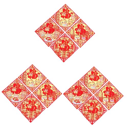 Gatuida 3 Sätze Banner Fu Charakter Fenster Aufkleber Frühling Festival Tür Aufkleber Karton Fu Charakter Aufkleber Ornament 4 Stück * 3 Gatuida 3 Sätze Banner Fu Charakter Fenster Aufkleber Frühling Festival Tür Aufkleber Karton Fu Charakter Aufkleber Ornament 4 Stück * 3 von Gatuida