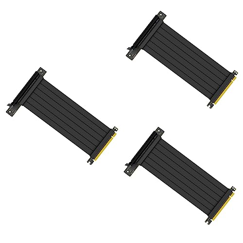 Gatuida 3stücke Pci Riser Verlängerungskabel Für Grafikkarten Hochgeschwindigkeits Gpu Adapter Mit Abwinklung Stabile Signalübertragung Und Effektive Abschirmung Für Pc-BAU Und Gaming von Gatuida