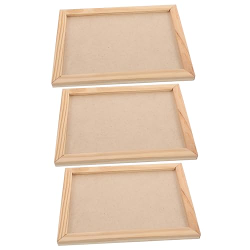Gatuida 3 Stück Holz Bilderrahmen Holz für Unvollendete Bastelrahmen für Kunstwerke und DIY Dekoration Khaki von Gatuida