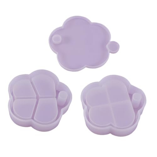 Gatuida 3 Stück Teiliges DIY Silikonform für Rotierende Aufbewahrungsbox Kristallklare Epoxidharzform Vielseitige Schmuckdose mit Blütenmuster Einfach zu Entformen und Reinigen für von Gatuida