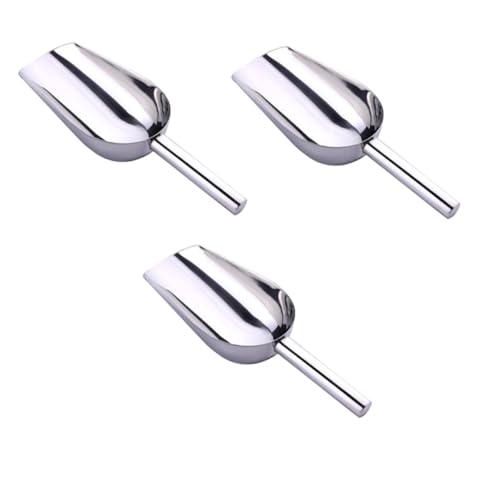 Gatuida 3 Stück Teiliges Edelstahl Eiswürfelschaufeln Robust Praktische Eisschaufel für Eiswürfel Candy Bar Küche Vielseitig Einsetzbar von Gatuida