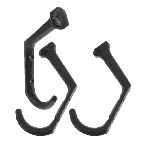 Gatuida 3 Stück Teiliges Vintage Wandhaken aus Robustem Gusseisen Antike Metallhaken im Europäischen Landhausstil für Garderobe Handtücher Hüte und Taschen Dekorative Wandhaken für Flur von Gatuida