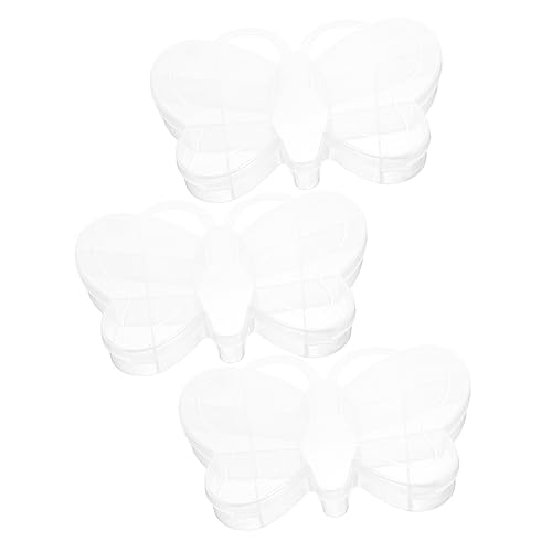 Gatuida 3 Stück Transparente Aufbewahrungsboxen aus Robustem für Perlen Schmuck und Bastelbedarf Praktische Tisch Organizer mit Klarem Sichtfenster für Kleine Gegenstände Vielseitige von Gatuida