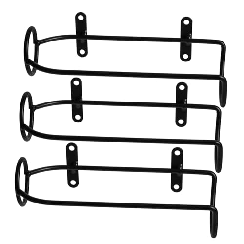 Gatuida 3 Stück Wandmontiertes Weinregal aus Schwarzem Metall Single Wine Holder Eleganter Weinflaschenhalter für Zuhause Bar Restaurant Vielseitiges Getränkeregal für Stilvolle von Gatuida