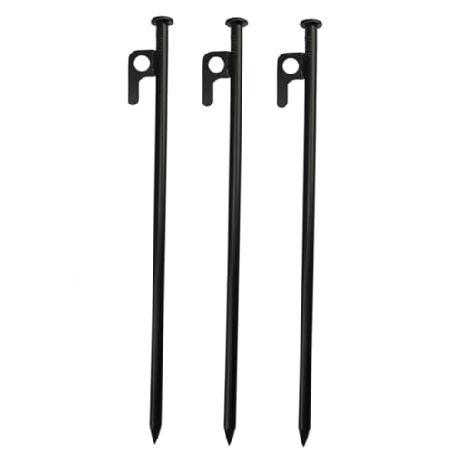 Gatuida 3 Stück Zeltheringe Set aus Stahl für Harten Boden Robuste Zeltanker mit Sicherem Halt als Zeltnägel für Camping Pavillon Markise und Outdoor Zubehör von Gatuida