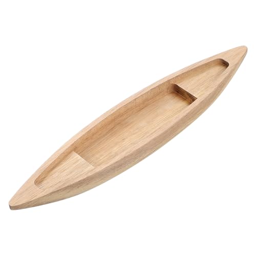 Gatuida 3st Groß Modell Aquarium Makramee Kanu Boot Im Freien Rustikal Bausatz Künstlich Nautisch Fisch Fälschung Surfbrett Schiff Tank Desktop-Ornament Holz von Gatuida