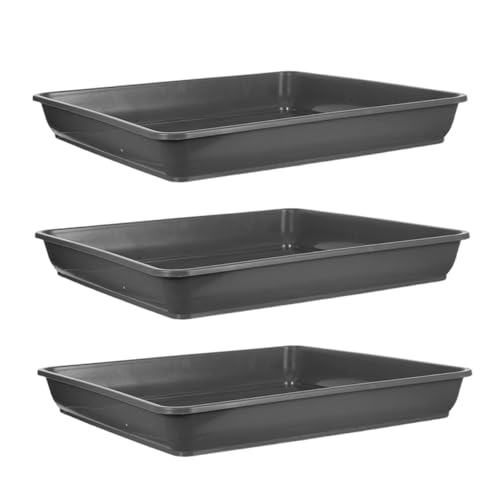 Gatuida 3stücke Quadratische Pflanzuntersetzer Aus Kunststoff Blumentopftablett Wasserfänger Für Innentöpfe Bonsai-wasserfänger Pflanzen-Drainage-untersetzer Blumenpflanztablett von Gatuida