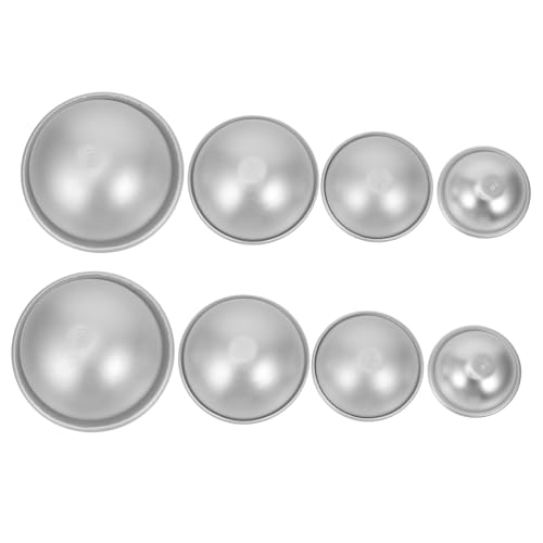 Gatuida 4 Paare Halbkreis Backform aus Aluminiumlegierung Teiliges DIY Badebomben und Seifenform Vielseitig für Badekugeln Handgemachte Kosmetik und Bastelprojekte Einfache Entformung und von Gatuida