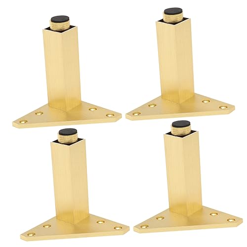 Gatuida 4 STÜCKE Teiliges Aluminiumlegierung Verstellbare Möbelfüße Stabile Möbelbeine für Badezimmer und Tv Schränke Sofas Couchtische Hohe Tragkraft Einfache Montage Goldfarben Gatuida 4 STÜCKE Teiliges Aluminiumlegierung Verstellbare Möbelfüße Stabile Möbelbeine für Badezimmer und Tv Schränke Sofas Couchtische Hohe Tragkraft Einfache Montage Goldfarben von Gatuida