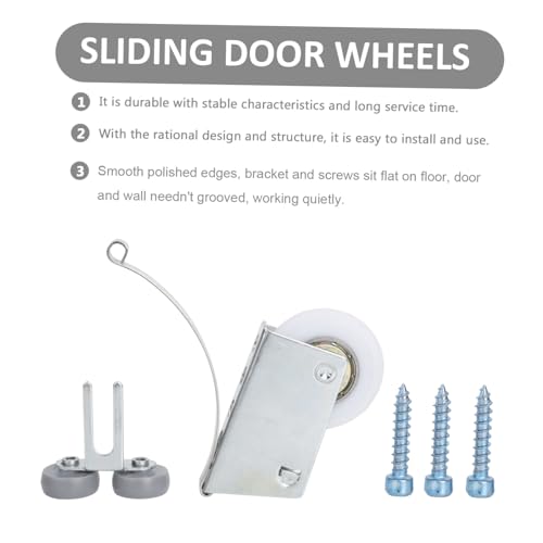 Gatuida 4 Sätze Möbel Schiebetür Laufrollen mit Lager Geräuscharm und Langlebig Einstellbare Höhe für Schrank Kleiderschrank Einfache Montage und Sanftes Gleiten von Gatuida