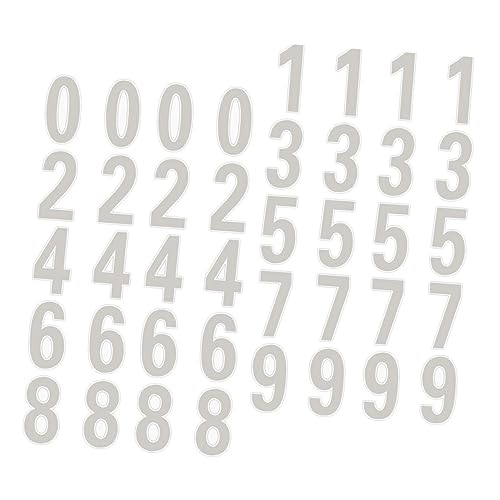 Gatuida 4 Sätze Reflektierende Briefkastenzahlen Aufkleber Selbstklebend UV beständig Nachtlicht Sichtbar für Hausnummern Weiß Langlebig und Einfach Anzubringen von Gatuida