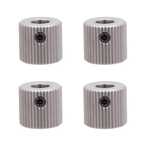 Gatuida 4 Stück 40-zahn-extruderrad Für 3d-drucker Edelstahl 5 Mm Innenloch Direkter Ersatz Für Hohe Tragfähigkeit von Gatuida