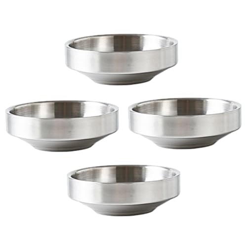 Gatuida 4 Stück Edelstahl Pickle Schalen Doppelstöckig Stapelbar Antirutsch Design Gewürzschalen Für Vielseitigen Einsatz Küche Modernes Stilvolles Geschirr von Gatuida