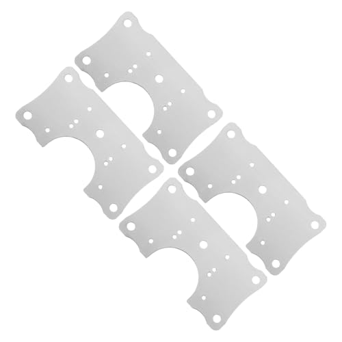 Gatuida 4 Stück Edelstahl Scharnier Reparaturplatten Teiliges mit Schrauben Verstärkte Türscharniere Reparatur für Küchen und Eckschränke Robuste Montageplatten für Möbeltüren von Gatuida