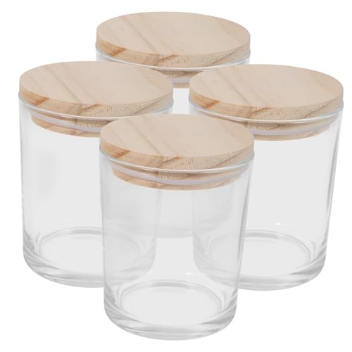 Gatuida 4 Stück Glas Kerzengläser mit Bambusdeckel Luftdichtes Duftkerzen Gefäß für DIY Kerzenherstellung Transparent Vielseitig als Teelichthalter und Aufbewahrung Geeignet Gatuida 4 Stück Glas Kerzengläser mit Bambusdeckel Luftdichtes Duftkerzen Gefäß für DIY Kerzenherstellung Transparent Vielseitig als Teelichthalter und Aufbewahrung Geeignet von Gatuida