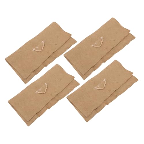 Gatuida 4 Stück Jute Wachstumspads für Microgreens Teiliges Quadratische Anzuchtschalen Feuchtigkeitsspeicherndes Saatpapier Langlebige Sämlingsunterlage für Keimung und Gleichmäßiges von Gatuida