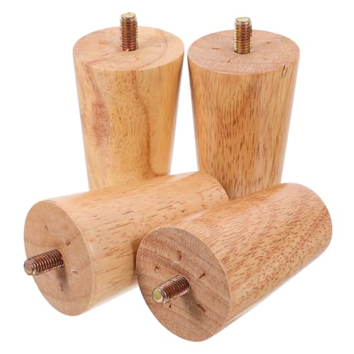 Gatuida 4 Stück Massive Holz Möbelfüße Teiliges Schraubbare Möbelbeine aus Robustem Holz für Sofa Sessel Tv Möbel und Kommode Moderne Stabile Möbelfüße zur Einfachen Möbel Aufwertung von Gatuida