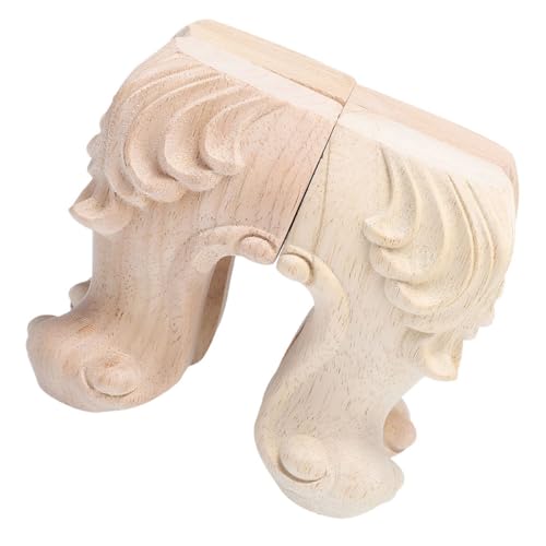 Gatuida 4 Stück Massivholz Möbelbeine mit Europäischem Schnitzdesign Hohe Sofabeine Ersatz für Sofa Couch Bank Kunstvoll Gefertigte Holzfüße für Elegante Möbelaufwertung von Gatuida