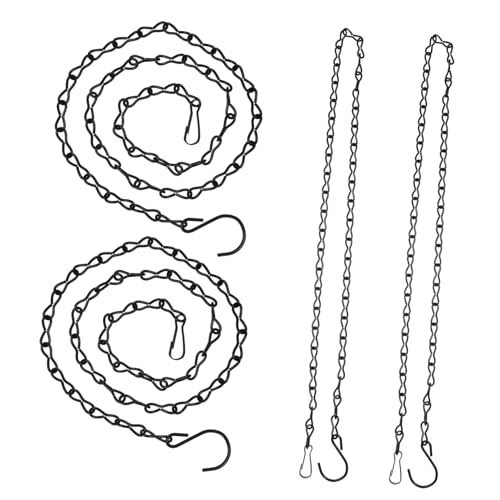 Gatuida 4 Stück Metall hängeketten Haken für Pflanzen Blumenampeln Vogelfutterspender Windspiele Stabile Vielseitige Aufhängung für Drinnen und Draußen von Gatuida