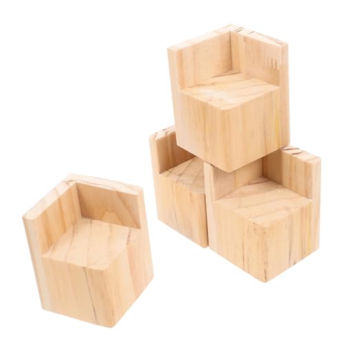 Gatuida 4 Stück Möbelbeine Erhöhung Quadratisch Stabile Möbelerhöher für Sofa Bett Stuhl Tisch Ergonomische Möbelfüße Holzstützen gegen Wackeln für Sicheren Stand von Gatuida