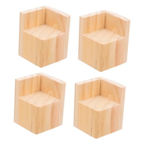 Gatuida 4 Stück Möbelfüße Holz Erhöhung Möbelbeine Sofahöhenversteller Stabiler Holzblock Möbelerhöhung für Bett Tisch Schreibtisch Stuhl Ergonomische Möbelstütze Wackelschutz von Gatuida