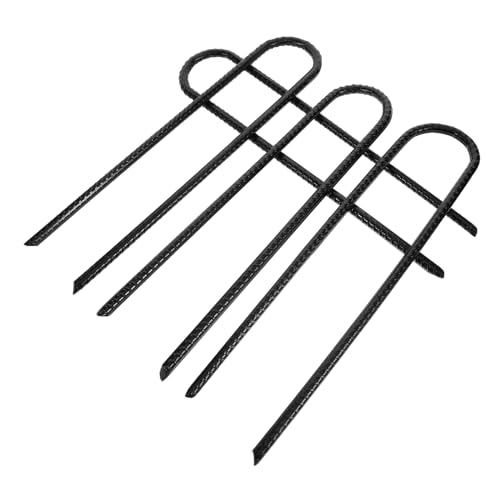 Gatuida 4 Stück Robuste Stahl Erdanker U Förmige Wind Heringe für Zelt Gartenzaun Trampolin und Landschaftsbau Spitze Bodenanker für Einfache Montage und Festen Halt im Außenbereich von Gatuida