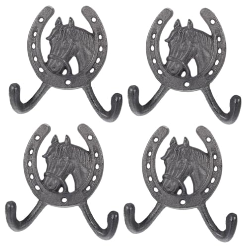Gatuida 4 Stück Rustikale Gusseisen Wandhaken Hufeisenform Vintage Garderobenhaken Metallhaken Wandmontage Platzsparend für Landhausstil Dekoration und Schwere Beanspruchung Gatuida 4 Stück Rustikale Gusseisen Wandhaken Hufeisenform Vintage Garderobenhaken Metallhaken Wandmontage Platzsparend für Landhausstil Dekoration und Schwere Beanspruchung von Gatuida