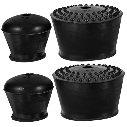 Gatuida 4 Stück Rutschfeste Leiterfußabdeckungen Gummipads Leiterfüße Schutzkappen für Metallleitern Strapazierfähige Leiterfußschoner mit Verstärkter Oberfläche für Zusätzliche von Gatuida