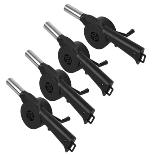 Gatuida 4 Stück Teiliges Bbq Fan Handbetriebenes Grillgebläse Tragbares Camping Feueranfacher mit Sicherheitsgriff für Holzkohlegrill Outdoor Barbecue Zubehör von Gatuida