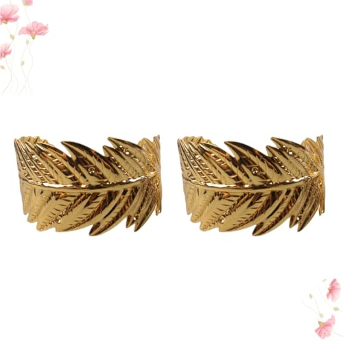 Gatuida 4 Stück Teiliges Goldene Serviettenringe aus Metall mit Blattform Stilvolle Tischdekoration für Partys Hochzeiten Weihnachten und Festliche Anlässe Vielseitige Serviettenhalter von Gatuida