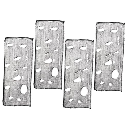 Gatuida 4 Stück Teiliges Halloween Schwarzes Gruseliges Netzstoff Tuch Waschbar für Spukhaus Party Fenster Tür Couch Drapierung von Gatuida