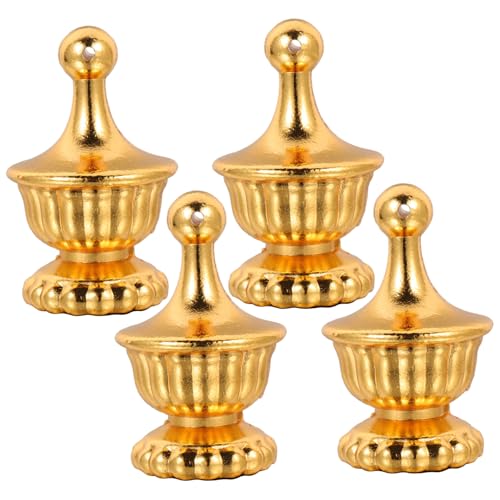 Gatuida 4 Stück Teiliges Lampenschirm Goldfarbenem Zinklegierungs finial Dekorative Lampenknöpfe für Tisch Stehlampen Passend Stilvolle Beleuchtungszubehör für Nachttisch von Gatuida