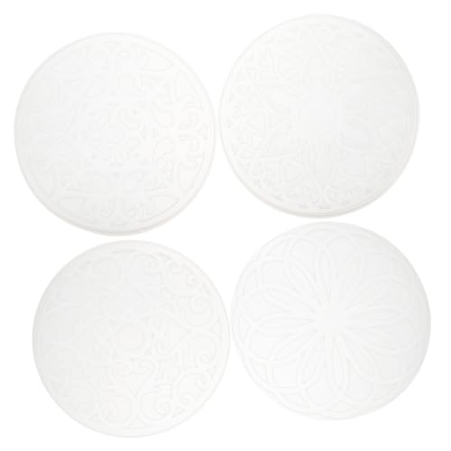 Gatuida 4 Stück Teiliges Mandala Silikonform für Epoxidharz Untersetzer Gießform Rundes DIY Coaster Making Mold Langlebig Verschleißfest Geeignet für Dekorative Harzkunst und von Gatuida