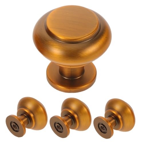 Gatuida 4 Stück Teiliges Möbelgriff- Vintage Stil Komfortabler Griff Einfache Montage ein Loch Geeignet für Kleiderschränke Schränke Goldfarbene Oberfläche Langlebige Schrankgriffe von Gatuida