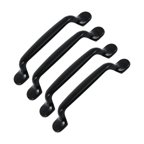 Gatuida 4 Stück Teiliges Ovaler Schwarzer Möbelgriffe aus Zinklegierung Lochabstand für Küchenschränke Kleiderschränke und Kommoden Leicht zu Reinigen und Langlebig von Gatuida