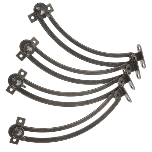 Gatuida 4 Stück Teiliges Scharnier Verstellbar mit Soft Close Funktion Lift Up Klappscharnier für Küchenschränke Truhen Schranktüren und Aufklappbare Deckel Geräuschdämpfend und von Gatuida