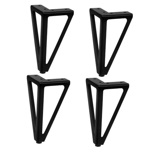 Gatuida 4 Stück Teiliges Schwarze Metallmöbelfüße Schräge Konische Möbelfüße für Tv Schränke Sofas Betten und Schränke Stabile und Einfach zu Installierende Möbelbeine für Vielseitige von Gatuida