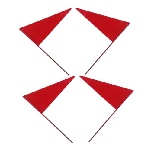 Gatuida 4 Stück Teiliges Wetterfester Gartenmarkierungsfahnen Dreieckige Polyesterflaggen in Leuchtenden Farben Einfach Einzustecken Multifunktional für Rasen Garten und Bewässerung zur von Gatuida