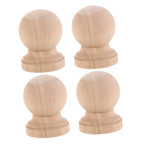 Gatuida 4 Stück Unlackierte Massivholz Baluster Spindeln Europäischer Römischer Säulenstil Robuste DIY Möbelverzierung Vielseitige Treppenhaus und Wohnraumdekoration Naturfarbene von Gatuida