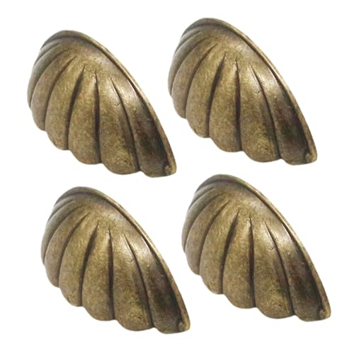 Gatuida 4 Stück Vintage Möbelgriffe aus Metall Schrank und Schubladengriffe mit Muschel Design Langlebige Griffe für Kleiderschrank Küchenschrank Kommode Rustikale Türgriffe Gatuida 4 Stück Vintage Möbelgriffe aus Metall Schrank und Schubladengriffe mit Muschel Design Langlebige Griffe für Kleiderschrank Küchenschrank Kommode Rustikale Türgriffe von Gatuida