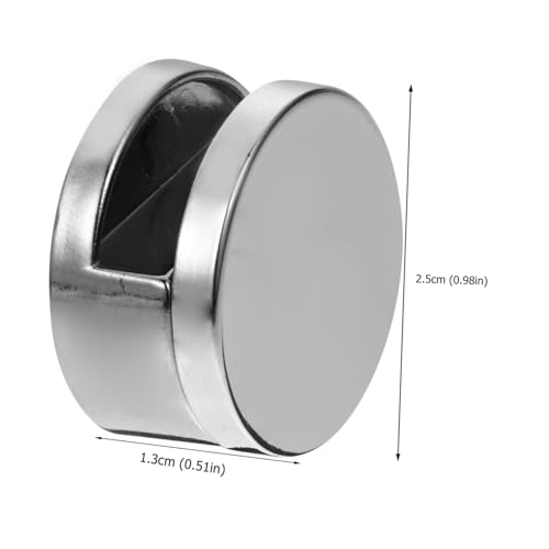 Gatuida 4 Stück Zinklegierung Spiegelhalter Rund Glasbefestigung Clip Robust Langlebig Einfach Montierbar für Badezimmer Wohnzimmer Spiegelfixierung von Gatuida