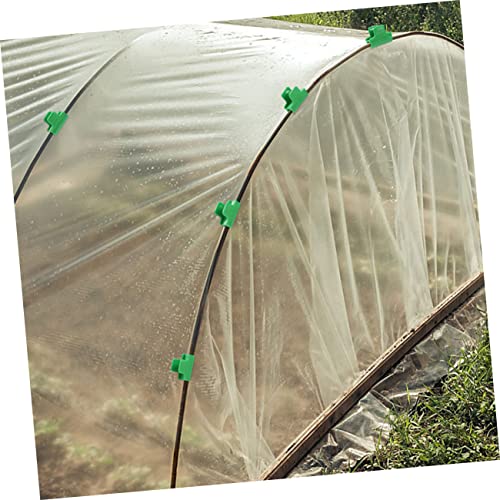 Gatuida 40 Stück Kunststoff Gewächshaus Klemmen mit Anti rutsch Schraubdesign Stabile Folienclips für Tunnelbogen Pflanzenschutz und Gartenbau Langlebige Befestigung für Gewächshausfolie von Gatuida